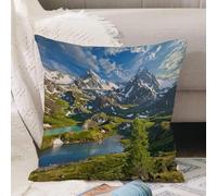 VJIZLOQB Throw Pillow Cushion Cover,Mountain lake Russia Siberia Altai mountains Katun ridge.,Pillow Cover for Home Livingroom Couch Bed Sofa Decorate 18 x 18 in