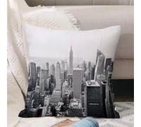 VJIZLOQB Throw Pillow Cushion Cover,New York, New York, beyond Manhattan from the skyscrapers of Urban Global Culture Ar,Pillow Cover for Home Livingroom Couch Bed Sofa Decorate 18 x 18 in