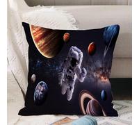 VJIZLOQB Throw Pillow Cushion Cover,Outer space, Astronaut Between Planets Mars Neptune Jupiter Plasma, ima,Pillow Cover for Home Livingroom Couch Bed Sofa Decorate 18 x 18 in
