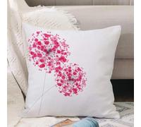 VJIZLOQB Throw Pillow Cushion Cover,Pink, Conceptual Dandelion Design Bouquet Modern Flower Decoration,Pillow Cover for Home Livingroom Couch Bed Sofa Decorate 18 x 18 in