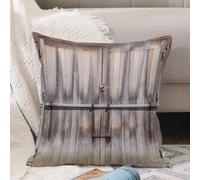 VJIZLOQB Throw Pillow Cushion Cover,Rustic retro entrance with padlock to the abandoned Rough Oak Agricult wooden gate,Pillow Cover for Home Livingroom Couch Bed Sofa Decorate 20 x 20 in