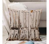 VJIZLOQB Throw Pillow Cushion Cover,Rustic, Vintage Entrance with Old Vertical Planks, Aged Wood Design,Pillow Cover for Home Livingroom Couch Bed Sofa Decorate 16 x 16 in