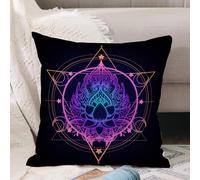VJIZLOQB Throw Pillow Cushion Cover,Sacred Geometry and Boo symbol set. Ayurveda sign of harmony and balance. Tattoo design yo,Pillow Cover for Home Livingroom Couch Bed Sofa Decorate 20 x 20 in