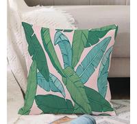 VJIZLOQB Throw Pillow Cushion Cover,Seamless tropical pattern with banana leaves. Hand drawn vector illustration,Pillow Cover for Home Livingroom Couch Bed Sofa Decorate 18 x 18 in