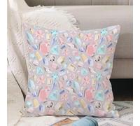 VJIZLOQB Throw Pillow Cushion Cover,Shark, Grumpy Surfer Shark with MS Mascot Cartoon,Pillow Cover for Home Livingroom Couch Bed Sofa Decorate 16 x 16 in