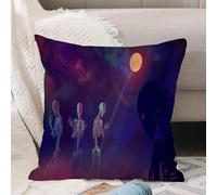 VJIZLOQB Throw Pillow Cushion Cover,The risen skeletons the dead graves the moon horror mysticism religion 3d render,Pillow Cover for Home Livingroom Couch Bed Sofa Decorate 18 x 18 in