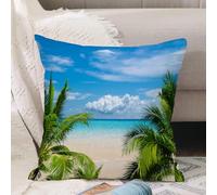 VJIZLOQB Throw Pillow Cushion Cover,Tropical decor, beach relaxation water landscape island honeymoon travel sea K,Pillow Cover for Home Livingroom Couch Bed Sofa Decorate 20 x 20 in