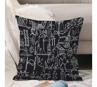 VJIZLOQB Throw Pillow Cushion Cover,Vector seamless pattern with sketch elements related to science or education. Physics or c,Pillow Cover for Home Livingroom Couch Bed Sofa Decorate 12 x 12 in