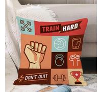 VJIZLOQB Throw Pillow Cushion Cover,Vector set of design elements and icons for motivational sport ps and banners - signs for,Pillow Cover for Home Livingroom Couch Bed Sofa Decorate 12 x 12 in