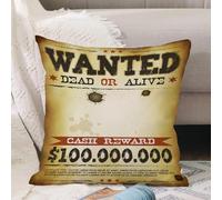 VJIZLOQB Throw Pillow Cushion Cover,Vector Wanted P template. All pieces are separated and are easy to edit.,Pillow Cover for Home Livingroom Couch Bed Sofa Decorate 20 x 20 in