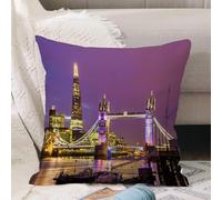 VJIZLOQB Throw Pillow Cushion Cover,View of Tower Bridge in the evening - London,Pillow Cover for Home Livingroom Couch Bed Sofa Decorate 12 x 12 in
