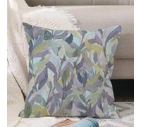 VJIZLOQB Throw Pillow Cushion Cover,watercolor twigs with leaves on a colored background vector seamless p,Pillow Cover for Home Livingroom Couch Bed Sofa Decorate 12 x 12 in