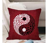 VJIZLOQB Throw Pillow Cushion Cover,yin yang symbol with star burst vector also available in my portfolio,Pillow Cover for Home Livingroom Couch Bed Sofa Decorate 12 x 12 in