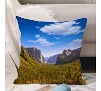 VJIZLOQB Throw Pillow Cushion Cover,Yosemite el Capitan and Half Dome in California National Parks US,Pillow Cover for Home Livingroom Couch Bed Sofa Decorate 12 x 12 in