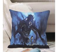 VJIZLOQB Throw Pillow Cushion Cover,young boy lit the candle without realizing that there was a demon behind him digital art s,Pillow Cover for Home Livingroom Couch Bed Sofa Decorate 12 x 12 in
