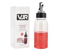 VJR Communion Cup Filler Bottle - 450 ml Capacity - Easy-Pour Plastic Pitcher for Church Services, Communion Supplies