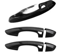 VJSlwpi Custom Fit Door Handle Cover Compatible with Vehicle Door Handles Rust Protection Carbon Fiber Black