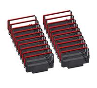 VJSLWPIB 10 To 20 Pack Compatible Ink Print Ribbon Works With ERC30 ERC34 ERC38 For TM-U220PD U230 U210A TM-U370 U300C M188B M188D Printer(Red Black-20pcs)