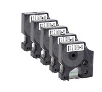 VJSLWPIB 5PK 12mm 45013 Compatible D1 Tape Works With 45010 45016 45021 45022 45023 Label Tapes For LabelManager 160 280 260D Label Printers(Black on White)