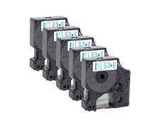 VJSLWPIB 5PK 12mm 45013 Compatible D1 Tape Works With 45010 45016 45021 45022 45023 Label Tapes For LabelManager 160 280 260D Label Printers(Blue on White)