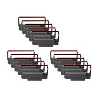 VJSLWPIB Compatible Ink Print Ribbon For ERC30 ERC34 ERC38 Works With TM-U230 U300 U300D U325 U370 U375 TM-200-UB 267 II 270 Printers(15 pcs Black and red)