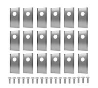 VjSLwPL 18Pcs Stainless Steel Replacement Single Hole Cutting Set Compatible With Lawn Mowers Similar To Landroid Models(Silver)