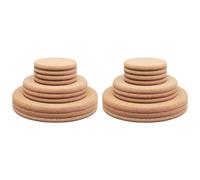Vjsujehgy 20X Cork Plant Coasters, 3 Sizes Double Layers Hard Thick Cork Planter Coaster, 4/6/8 Inch Absorbent Cork Plant Mat