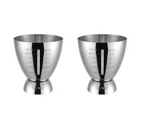 Vjsujehgy 2X Bar Cocktail Jigger Measured Double 1-6 Oz Measuring Jiggers, Stainless Steel Tools Cup Shaker