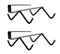 Vjsujehgy 2X Cup Hook Under Cabinet with 4 Hooks Coffee Mug Rack Holder Nail Free Hanger Kitchen Hanging Storage Rack