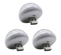 Vjsujehgy 3X Multi-Color USB LED Car Interior Lighting Lamp Atmosphere Light Neon Lamps Sound Sensor DJ Light