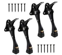 Vjsujehgy 4Pcs Kickdown Door Stoppers 4 Inch One Touchs Adjustable Height Door Stop for the Bottom of Door, Door Stoppers