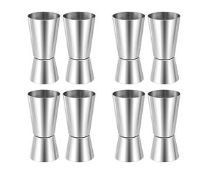 Vjsujehgy 4X Spirit Measures 25Ml/50Ml, Shot Measure Drinks Jigger Craft Dual Drinks Measuring Cup for Party Wine Drink Shaker