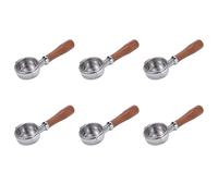 Vjsujehgy 6X 58Mm Coffee Machine E61 No Base Filter Bracket Coffee Bottomless Handle Coffee Spoon Wooden Handle Accessories