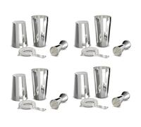 Vjsujehgy Cocktail Shaker Set: Professional Boston Shaker, Cocktail Strainer and Jigger Set. 8 Piece Premium Stainless Steel
