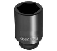 Vjsujehgy Deep Impact Socket 6 Point -Mo, 1/2 Inch Drive Impact Socket 36mm Metric, 78mm Length