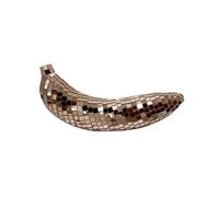 Vjsujehgy Disco Ball Banana Shape Ball Home Decor Table Bar Stage Rotating Disco Fruit Decoration Accessories Rose Gold