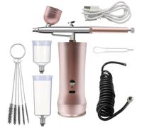 Vjsujehgy Electric Airbrush Kit with Compressor, Cordless Air Brush Set, Handheld Airbrush Set for Makeup, Painting, Cake Decor