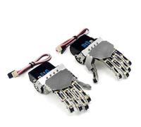 Vjsujehgy For DIY for Robotic Arm Gripper Accessories Mini Robot Hand-Humanoid Five Finger Metal Claw Left and Right Hands