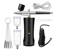 Vjsujehgy Handheld Airbrush Set for Makeup, Painting, Cake Decor- Electric Airbrush Kit with Compressor& Cordless Air Brush Included A