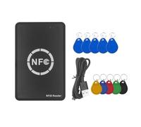 Vjsujehgy RFID NFC Chip Reader/Writer+5XUID/CUID Keychain 125K 13.56M RFID Duplicator Tag Copy Clone ID IC Key Badge Copier