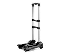 Vjsujehgy Small Foldable Trolley, Foldable Luggage Trolley, Lightweights Portable Trolley for Mobile Airport Travel Use Black