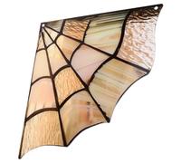 Vjsujehgy Spider Glass Room Decoration Spiderweb Door Topperwall Decor Corner Sign Spider Webs Stained Glass Window Frame Home