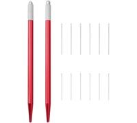 Vjsujehgy Stainless Steel Head Accessory Making Kit with 2 Sets Doll Hair Rehair Tools 10pcs Replacement Needles(0.7mm& 0.8mm)