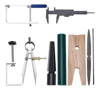Vjsujehgy Wax Ring Carving Tool Kit 8 Styles with Blades, Lost Wax Kit, Wax Ring Sizer, File Bench Pin for Jewelers