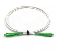 VJSUWI 1M SC to SC G657A2 3.0mm White Fibre Optic Patch Cord Singlemode Simplex Indoor Extension Cord LSZH Jacket 50/100PCS OME(1M 100PCS G657A2)