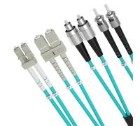 VJSUWI OM4 Fiber Optic Patch Cord 1-100m Duplex Cable 0.2m 0.5m LC SC FC ST Fiber Optic Patch Cord(25m 3pcs,FC-ST)