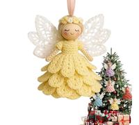 VJUREUEDE DIY Crochet Angel Ornament Kit,Christmas CrochetCrochet Craft Kit with Yarn for Beginners,Christmas Tree Hang Decorations,Easy Starter Craft to Create Your Own Hanging Ornaments-C