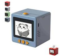 Vjyibpb Ai Sticker Box Drucker,Ai Sticker Box Printer,Smart Ai-Voice Stickerbox-Printer,With 2.4" Display,Inkless Portable-Sticker Printer,Mini-Sticker-Printer For Offices And Schools(C)