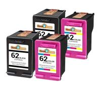 VJZYUTSW 4PK Black And Color Ink Compatible With 5540 5544 5545 5549 5661 5663 5664 5665 Printers 62 Replacement Ink Cartridges