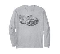 VK 1801 Panzer I Prototype German WW2 Tank Diagram Info Long Sleeve T-Shirt
